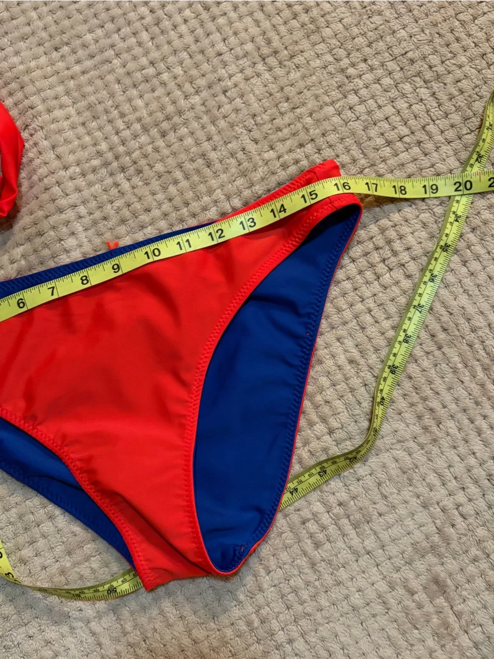 Polo by Ralph Lauren Red and Blue Girls Two-Piece Swim Set
